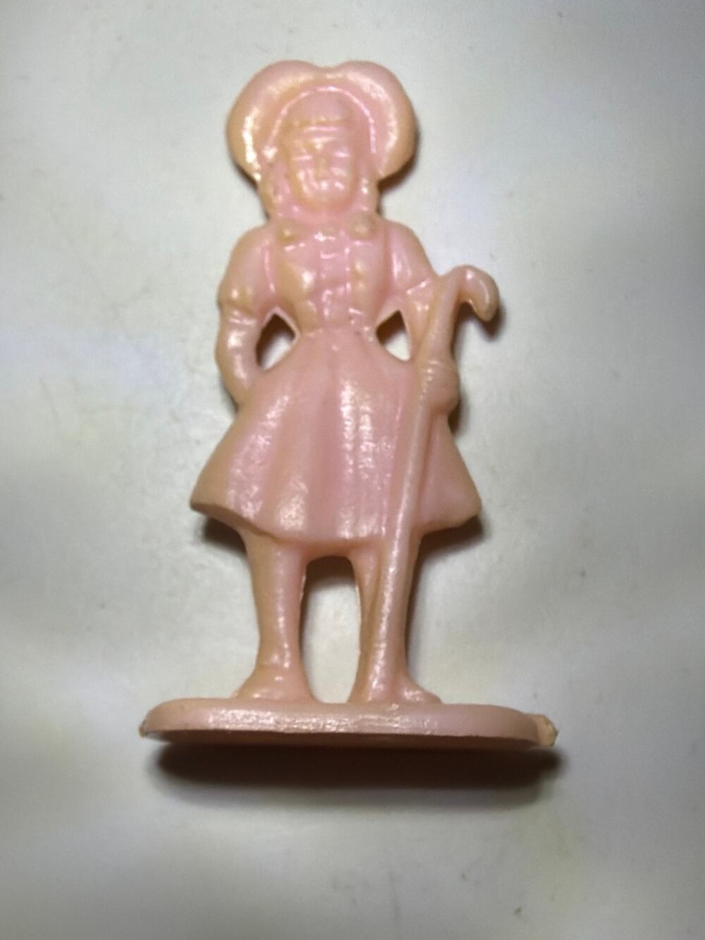 Vintage 1950s Marx Little Bo Peep Pink Plastic Figurine Nursery Rhyme Toy